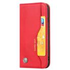 Knead Skin Texture Horizontal Flip Leather Case for iPhone 6 & 6s / 7 & 8, with Photo Frame & Holder & Card Slots & Wallet(Red) - 1