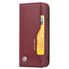 Knead Skin Texture Horizontal Flip Leather Case for iPhone 6 & 6s / 7 & 8, with Photo Frame & Holder & Card Slots & Wallet(Wine Red) - 1