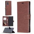 For Samsung Galaxy Note20 Crazy Horse Texture Horizontal Flip Leather Case with Holder & Card Slots & Wallet & Photo Frame(Brown) - 1