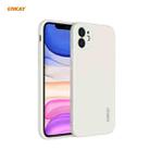 For iPhone 11 Hat-Prince ENKAY ENK-PC064 Liquid Silicone Straight Edge Shockproof Protective Case(Beige) - 1
