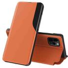 For iPhone 12 Pro Max Attraction Flip Holder Leather Phone Case(Orange) - 1