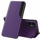 For iPhone 12 mini Attraction Flip Holder Leather Phone Case (Purple) - 1