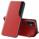 For iPhone 12 mini Attraction Flip Holder Leather Phone Case (Red) - 1