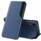 For iPhone XR Attraction Flip Holder Leather Phone Case(Blue) - 1