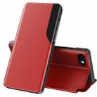 For iPhone SE 2022 / SE 2020 / 8 / 7 / 6 & 6s Attraction Flip Holder Leather Phone Case(Red) - 1