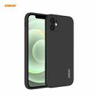 For iPhone 12 mini Hat-Prince ENKAY ENK-PC067 Liquid Silicone Straight Edge Shockproof Protective Case(Black) - 1