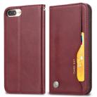 Knead Skin Texture Horizontal Flip Leather Case for iPhone 6 Plus / 7 Plus / 8 Plus, with Photo Frame & Holder & Card Slots & Wallet(Wine Red) - 1