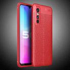 For vivo Y73s Litchi Texture TPU Shockproof Case(Red) - 1