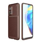 For Xiaomi Mi 10T Pro Carbon Fiber Texture Shockproof TPU Case(Brown) - 1