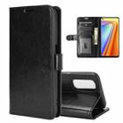 For OPPO Realme 7 R64 Texture Single Horizontal Flip Protective Case with Holder & Card Slots & Wallet& Photo Frame(Black) - 1