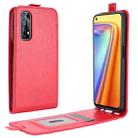 For OPPO Realme 7 R64 Texture Single Vertical Flip Leather Protective Case with Card Slots & Photo Frame(Red) - 1