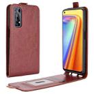 For OPPO Realme 7 R64 Texture Single Vertical Flip Leather Protective Case with Card Slots & Photo Frame(Brown) - 1