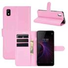 For ZTE Blade L210 Litchi Texture Horizontal Flip Protective Case with Holder & Card Slots & Wallet(Pink) - 1