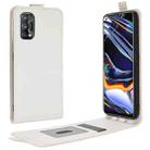 For OPPO Realme 7 Pro R64 Texture Single Vertical Flip Leather Protective Case with Card Slots & Photo Frame(White) - 1