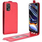 For OPPO Realme 7 Pro R64 Texture Single Vertical Flip Leather Protective Case with Card Slots & Photo Frame(Red) - 1