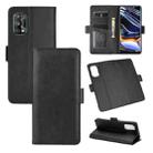 For OPPO Realme 7 Pro Dual-side Magnetic Buckle Horizontal Flip Leather Case with Holder & Card Slots & Wallet(Black) - 1