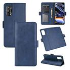 For OPPO Realme 7 Pro Dual-side Magnetic Buckle Horizontal Flip Leather Case with Holder & Card Slots & Wallet(Dark Blue) - 1