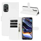 For OPPO Realme 7 Pro Litchi Texture Horizontal Flip Protective Case with Holder & Card Slots & Wallet(White) - 1