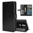 For Nokia 2.4 R64 Texture Single Horizontal Flip Protective Case with Holder & Card Slots & Wallet& Photo Frame(Black) - 1