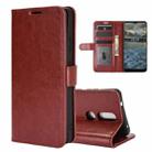 For Nokia 2.4 R64 Texture Single Horizontal Flip Protective Case with Holder & Card Slots & Wallet& Photo Frame(Brown) - 1