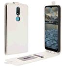 For Nokia 2.4 R64 Texture Single Vertical Flip Leather Protective Case with Card Slots & Photo Frame(White) - 1