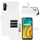 For OPPO Realme C3 Fingerprint-free version Litchi Texture Horizontal Flip Protective Case with Holder & Card Slots & Wallet(White) - 1