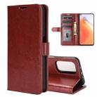 For Xiaomi Mi 10T / 10T Pro R64 Texture Single Horizontal Flip Protective Case with Holder & Card Slots & Wallet& Photo Frame(Brown) - 1