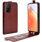 For Xiaomi Mi 10T/10T Pro R64 Texture Single Vertical Flip Leather Protective Case with Card Slots & Photo Frame(Brown) - 1