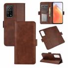 For Xiaomi Mi 10T / 10T Pro Dual-side Magnetic Buckle Horizontal Flip Leather Case with Holder & Card Slots & Wallet(Brown) - 1