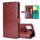 For OPPO Realme 7i / Realme C17 R64 Texture Single Horizontal Flip Protective Case with Holder & Card Slots & Wallet& Photo Frame(Brown) - 1