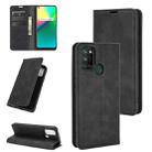 For OPPO Realme 7i / Realme C17 Retro-skin Business Magnetic Suction Leather Case with Holder & Card Slots & Wallet(Black) - 1