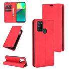 For OPPO Realme 7i / Realme C17 Retro-skin Business Magnetic Suction Leather Case with Holder & Card Slots & Wallet(Red) - 1