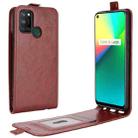 For OPPO Realme 7i / Realme C17 R64 Texture Single Vertical Flip Leather Protective Case with Card Slots & Photo Frame(Brown) - 1