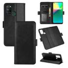 For OPPO Realme 7i / Realme C17 Dual-side Magnetic Buckle Horizontal Flip Leather Case with Holder & Card Slots & Wallet(Black) - 1