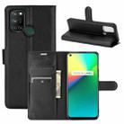 For OPPO Realme 7i / Realme C17 Litchi Texture Horizontal Flip Protective Case with Holder & Card Slots & Wallet(Black) - 1