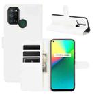 For OPPO Realme 7i / Realme C17 Litchi Texture Horizontal Flip Protective Case with Holder & Card Slots & Wallet(White) - 1