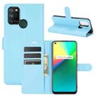 For OPPO Realme 7i / Realme C17 Litchi Texture Horizontal Flip Protective Case with Holder & Card Slots & Wallet(Blue) - 1