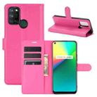 For OPPO Realme 7i / Realme C17 Litchi Texture Horizontal Flip Protective Case with Holder & Card Slots & Wallet(Rose Red) - 1