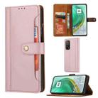 For Xiaomi Mi 10T / 10T Pro Calf Texture Double Fold Clasp Horizontal Flip Leather Case with Photo Frame & Holder & Card Slots & Wallet(Rose gold) - 1