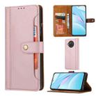 For Xiaomi Mi 10T Lite Calf Texture Double Fold Clasp Horizontal Flip Leather Case with Photo Frame & Holder & Card Slots & Wallet(Rose gold) - 1