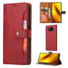 For Xiaomi POCO X3 NFC / X3 Calf Texture Double Fold Clasp Horizontal Flip Leather Case with Photo Frame & Holder & Card Slots & Wallet(Red) - 1