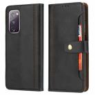 For Samsung Galaxy S20 FE / S20 Lite Calf Texture Double Fold Clasp Horizontal Flip Leather Case with Photo Frame & Holder & Card Slots & Wallet(Black) - 1