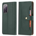 For Samsung Galaxy S20 FE / S20 Lite Calf Texture Double Fold Clasp Horizontal Flip Leather Case with Photo Frame & Holder & Card Slots & Wallet(Emerald) - 1