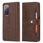 For Samsung Galaxy S20 FE / S20 Lite Calf Texture Double Fold Clasp Horizontal Flip Leather Case with Photo Frame & Holder & Card Slots & Wallet(Coffee) - 1