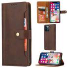 For iPhone 12 Pro Max Calf Texture Double Fold Clasp Horizontal Flip Leather Case with Photo Frame & Holder & Card Slots & Wallet(Coffee) - 1