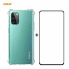 For OnePlus 8T Hat-Prince ENKAY Clear TPU Shockproof Case Soft Anti-slip Cover + 0.26mm 9H 2.5D Full Glue Full Coverage Tempered Glass Protector Film - 1
