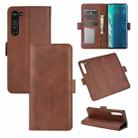 For Motorola Edge Dual-side Magnetic Buckle Horizontal Flip Leather Case with Holder & Card Slots & Wallet(Brown) - 1