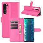 For Motorola Edge Litchi Texture Horizontal Flip Protective Case with Holder & Card Slots & Wallet(Rose Red) - 1