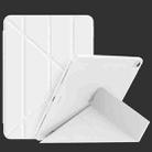 Multi-folding Surface PU Leather Case with Holder & Sleep / Wake-up For iPad Air 2022 / 2020 10.9 (White) - 1