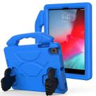 For iPad Mini 5/4/3/2/1 EVA Material Children Flat Anti Falling Cover Protective Shell With Thumb Bracket(Blue) - 1